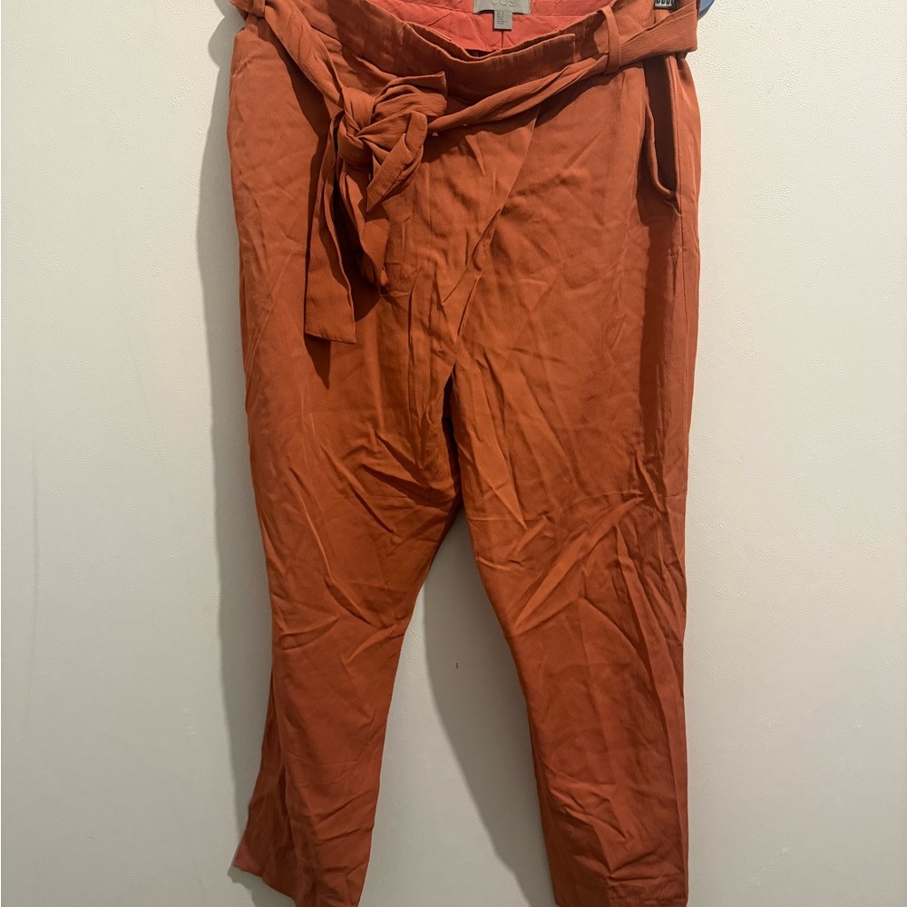 COS Women's Terracotta Tie-Waist Chinos